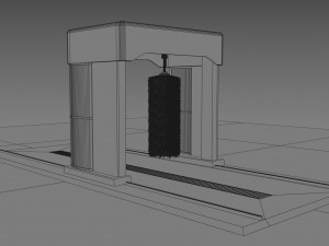the simple automatic car wash machine 3D Model