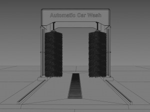 the simple automatic car wash machine 3D Model