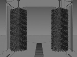 the simple automatic car wash machine 3D Model
