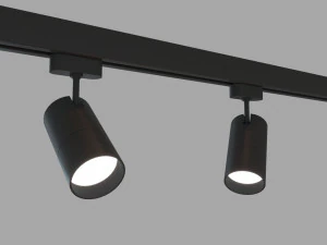 rigged lowpoly led track spot with photometric light low-poly 3D Model