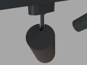rigged lowpoly led track spot with photometric light low-poly Model 3D