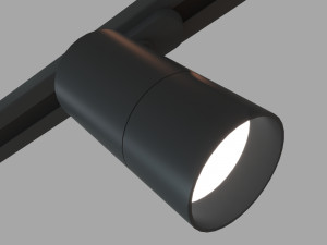 rigged lowpoly led track spot with photometric light low-poly Model 3D
