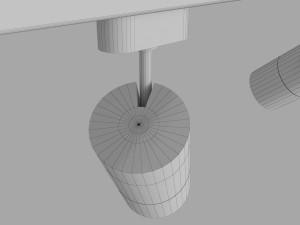 rigged lowpoly led track spot with photometric light low-poly Model 3D
