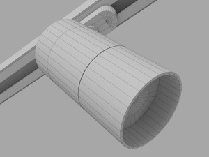 rigged lowpoly led track spot with photometric light low-poly Model 3D