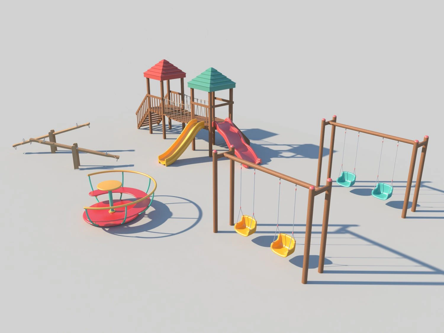 the playground 3D Model .c4d .max .obj .3ds .fbx .stl .blend 