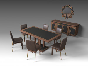 dining furniture set 2 3D Model