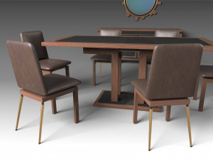 dining furniture set 2 3D Model