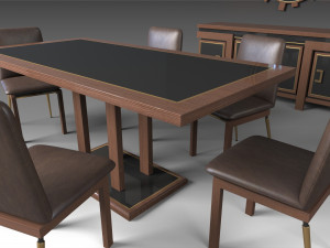 dining furniture set 2 3D Model