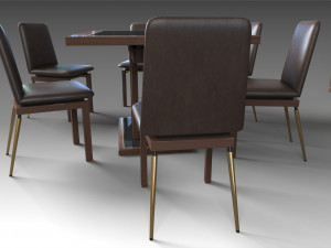 dining furniture set 2 3D Model