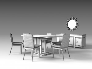 dining furniture set 2 3D Model