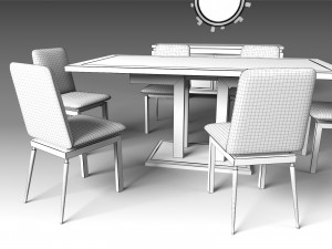 dining furniture set 2 3D Model