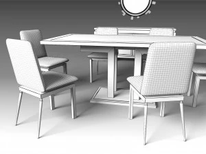 dining furniture set 2 3D Model