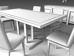 dining furniture set 2 3D Model