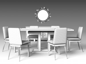 dining furniture set 2 3D Model