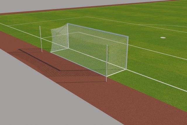 fifa standard football field low-poly 3D Model .c4d .max .obj .3ds .fbx .stl .blend 