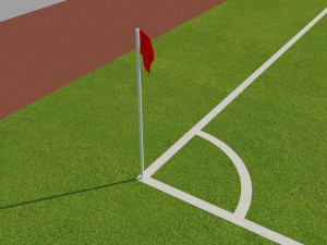 fifa standard football field low-poly 3D Model