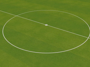 fifa standard football field low-poly 3D Model