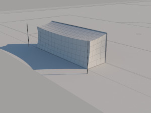 fifa standard football field low-poly 3D Model