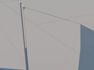 fifa standard football field low-poly 3D Model