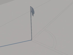 fifa standard football field low-poly 3D Model
