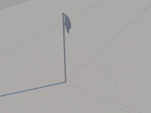 fifa standard football field low-poly 3D Model