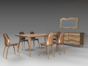 dining furniture set 3D मॉडल