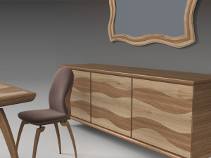 dining furniture set Modelo 3D