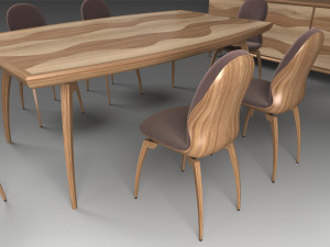 dining furniture set Modelo 3D