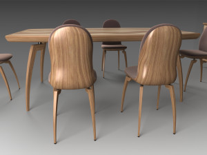 dining furniture set Modelo 3D