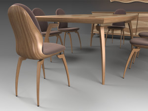 dining furniture set Modelo 3D