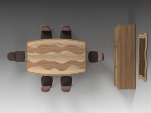 dining furniture set Modelo 3D