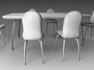 dining furniture set Modelo 3D