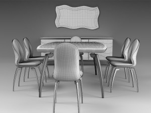 dining furniture set Modelo 3D