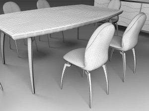 dining furniture set Modelo 3D