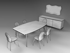 dining furniture set Modelo 3D