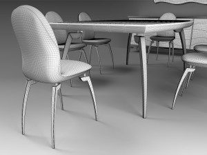 dining furniture set Modelo 3D