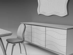 dining furniture set Modelo 3D