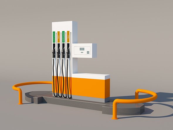 fuel dispenser Model 3D .c4d .max .obj .3ds .fbx .stl .blend 