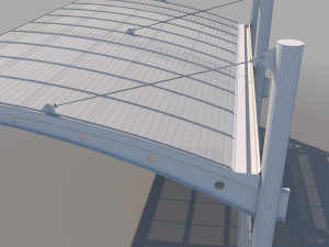 carport design with steel construction 3D Model