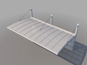 carport design with steel construction 3D Model