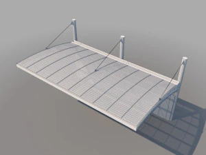 carport design with steel construction 3D Model