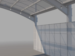 carport design with steel construction 3D Model