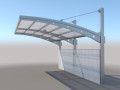 carport design with steel construction 3D 모델
