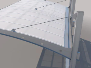 carport design with steel construction 3D Model