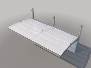 carport design with steel construction 3D Model