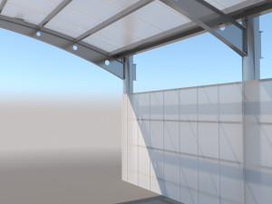 carport design with steel construction 3D Model