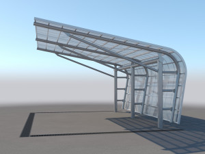 carport design with steel construction 2 3D Модель
