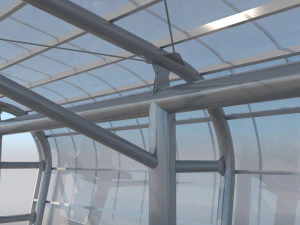 carport design with steel construction 2 3D Model