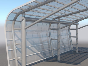 carport design with steel construction 2 3D Модель
