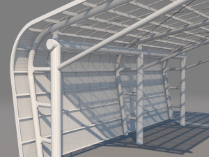 carport design with steel construction 2 3D Модель